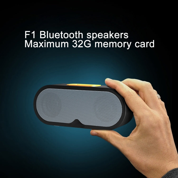 F1 Bluetooth 4.2 Stereo Speaker, Support Hands-free / AUX Audio / TF Card / FM (Grey)