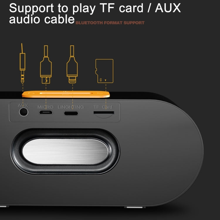 F1 Bluetooth 4.2 Stereo Speaker, Support Hands-free / AUX Audio / TF Card / FM (Grey)