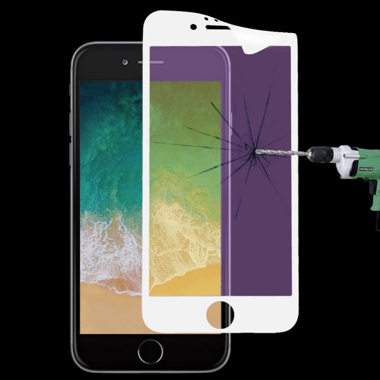 Ultra Thin 9H 3D Anti Blue-ray Full Screen Carbon Fiber Tempered Glass Film for  iPhone 6 & 6s