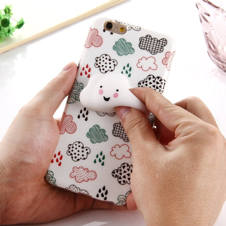 For iPhone 6 & 6s Lovely Cloud Pattern Squeeze Relief Squishy Dropproof Protective Back Cover Case