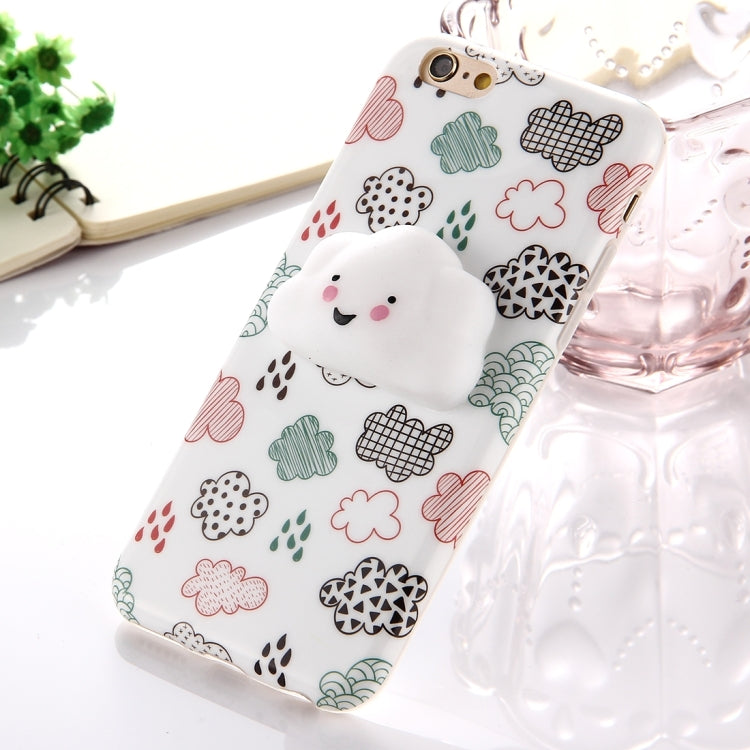 For iPhone 6 & 6s Lovely Cloud Pattern Squeeze Relief Squishy Dropproof Protective Back Cover Case