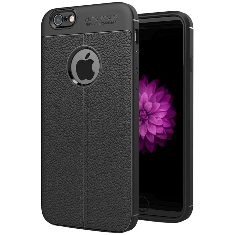For iPhone 6 & 6s Litchi Texture TPU Protective Back Cover Case