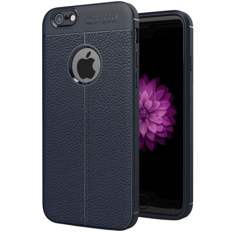 For iPhone 6 & 6s Litchi Texture TPU Protective Back Cover Case