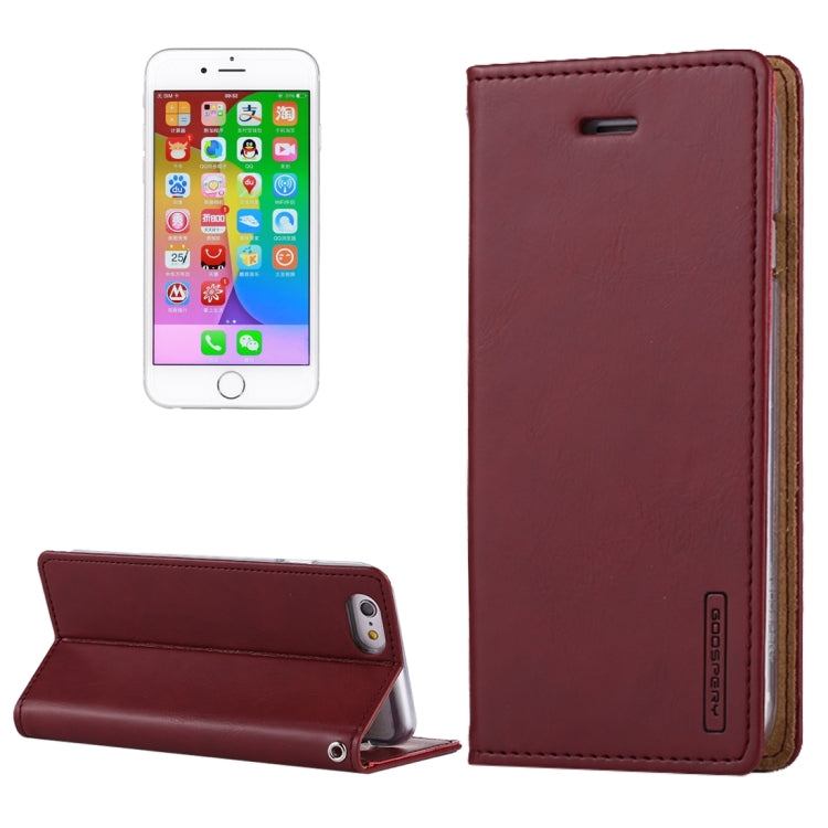 GOOSPERY BLUE MOON FLIP for iPhone 6 & 6s Crazy Horse Texture PU + TPU Horizontal Flip Leather Case with Holder & Card Slots & Wallet