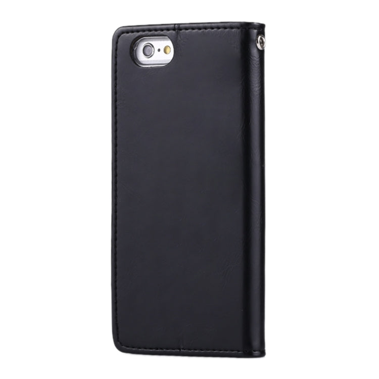 GOOSPERY BLUE MOON FLIP for iPhone 6 & 6s Crazy Horse Texture PU + TPU Horizontal Flip Leather Case with Holder & Card Slots & Wallet