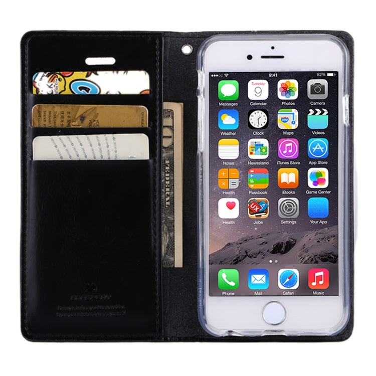 GOOSPERY BLUE MOON FLIP for iPhone 6 & 6s Crazy Horse Texture PU + TPU Horizontal Flip Leather Case with Holder & Card Slots & Wallet