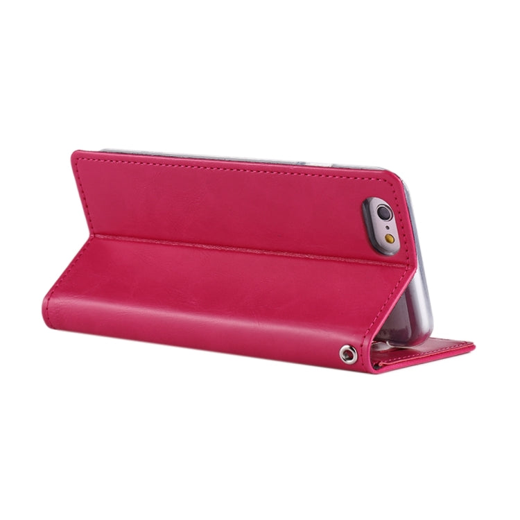 GOOSPERY BLUE MOON FLIP for iPhone 6 & 6s Crazy Horse Texture PU + TPU Horizontal Flip Leather Case with Holder & Card Slots & Wallet
