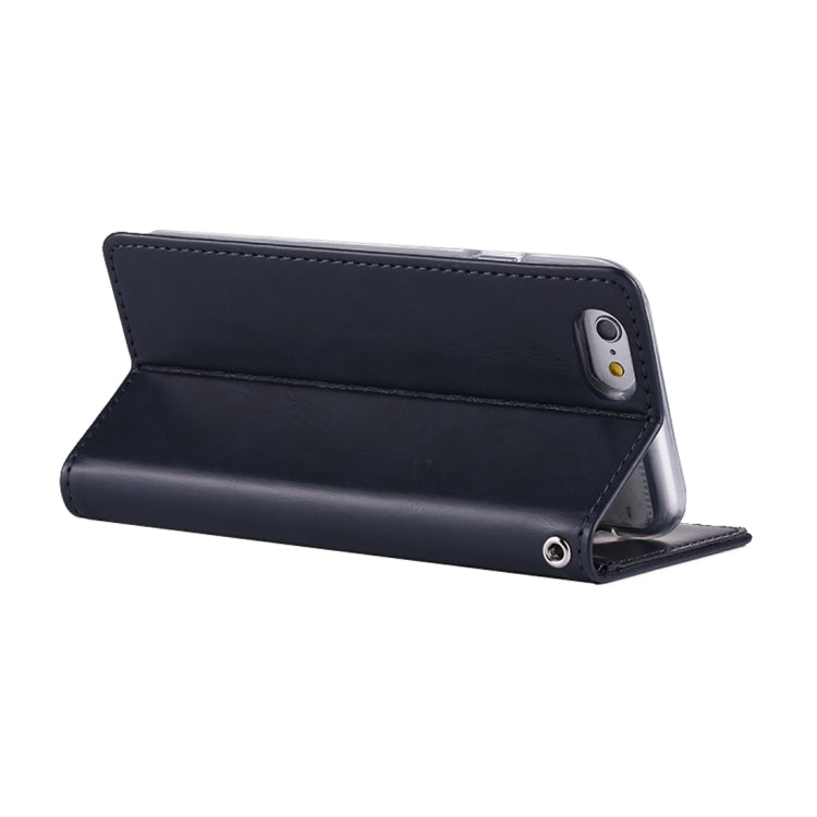 GOOSPERY BLUE MOON FLIP for iPhone 6 & 6s Crazy Horse Texture PU + TPU Horizontal Flip Leather Case with Holder & Card Slots & Wallet