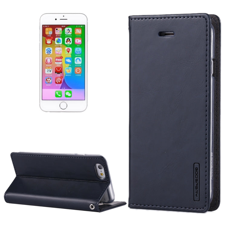 GOOSPERY BLUE MOON FLIP for iPhone 6 & 6s Crazy Horse Texture PU + TPU Horizontal Flip Leather Case with Holder & Card Slots & Wallet