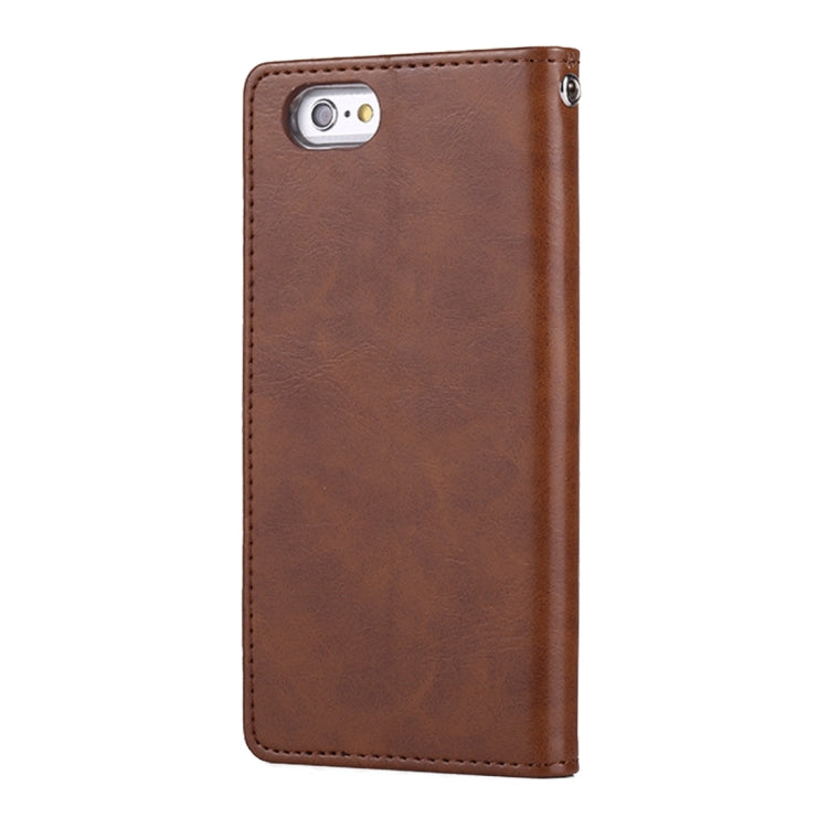 GOOSPERY BLUE MOON FLIP for iPhone 6 & 6s Crazy Horse Texture PU + TPU Horizontal Flip Leather Case with Holder & Card Slots & Wallet