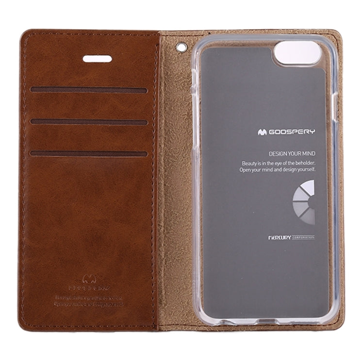 GOOSPERY BLUE MOON FLIP for iPhone 6 & 6s Crazy Horse Texture PU + TPU Horizontal Flip Leather Case with Holder & Card Slots & Wallet