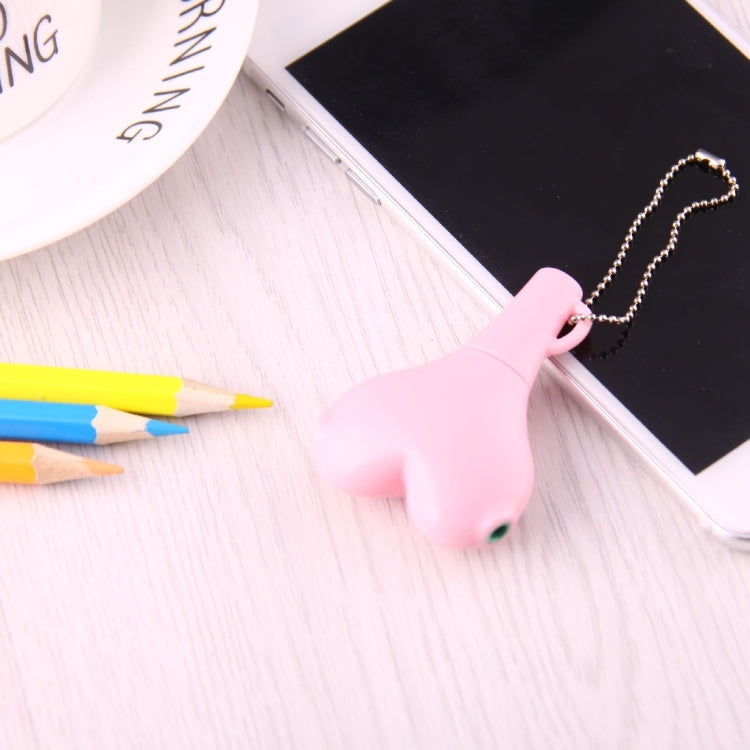 1 Male to 2 Females 3.5mm Jack Plug Multi-function Heart Shaped Earphone Audio Video Splitter Adapter with Key Chain for iPhone, iPad, iPod, Samsung, Xiaomi, HTC and Other 3.5 mm Audio Interface Electronic Digital Products