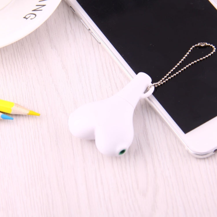 1 Male to 2 Females 3.5mm Jack Plug Multi-function Heart Shaped Earphone Audio Video Splitter Adapter with Key Chain for iPhone, iPad, iPod, Samsung, Xiaomi, HTC and Other 3.5 mm Audio Interface Electronic Digital Products