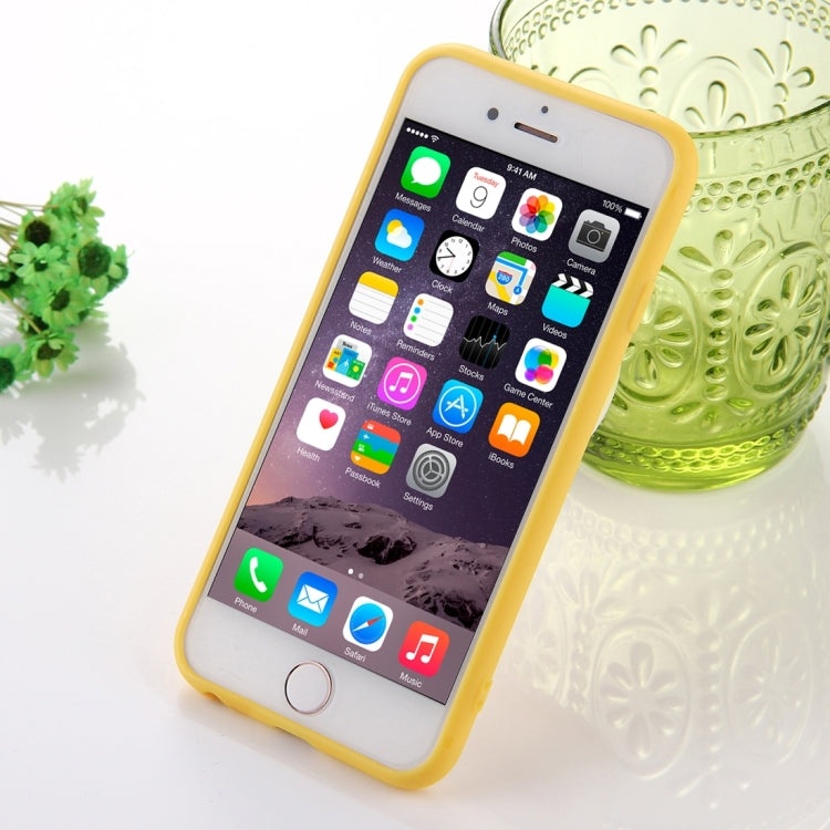 For iPhone 6 & 6s Sesame Burger Pattern Squeeze Rebound Squishy Dropproof Protective Back Cover Case(Yellow)