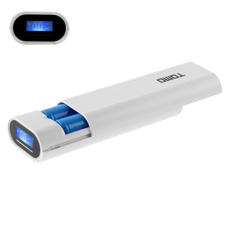 TOMO M2 DIY 2 x 18650 Batteries (Not Included) Power Bank Shell Box with Display & 2 USB Output