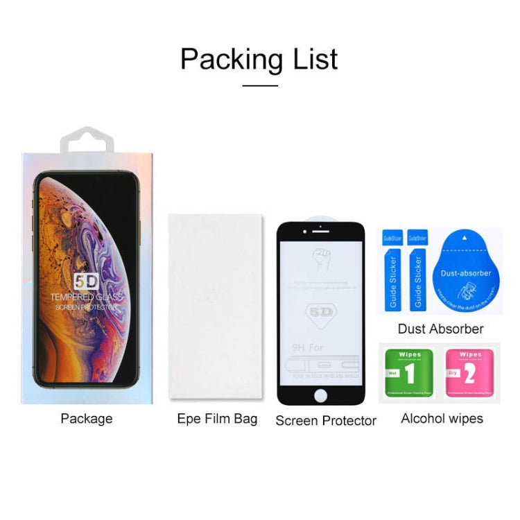 9H 5D Full Glue Full Screen Tempered Glass Film for iPhone 6 / 6s
