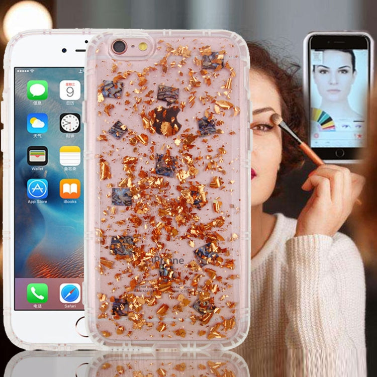 For iPhone 6 & 6s Anti-Gravity Nano-suction Technology Dropproof Sticky Selfie Glitter Sequins Pattern TPU Protective Back Cover Case (Rose Gold)