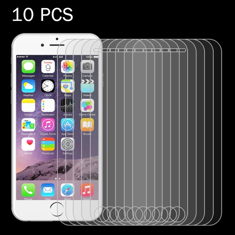 10 PCS For iPhone 6 & 6s 0.26mm 9H Surface Hardness 2.5D Explosion-proof Tempered Glass Full Screen Film