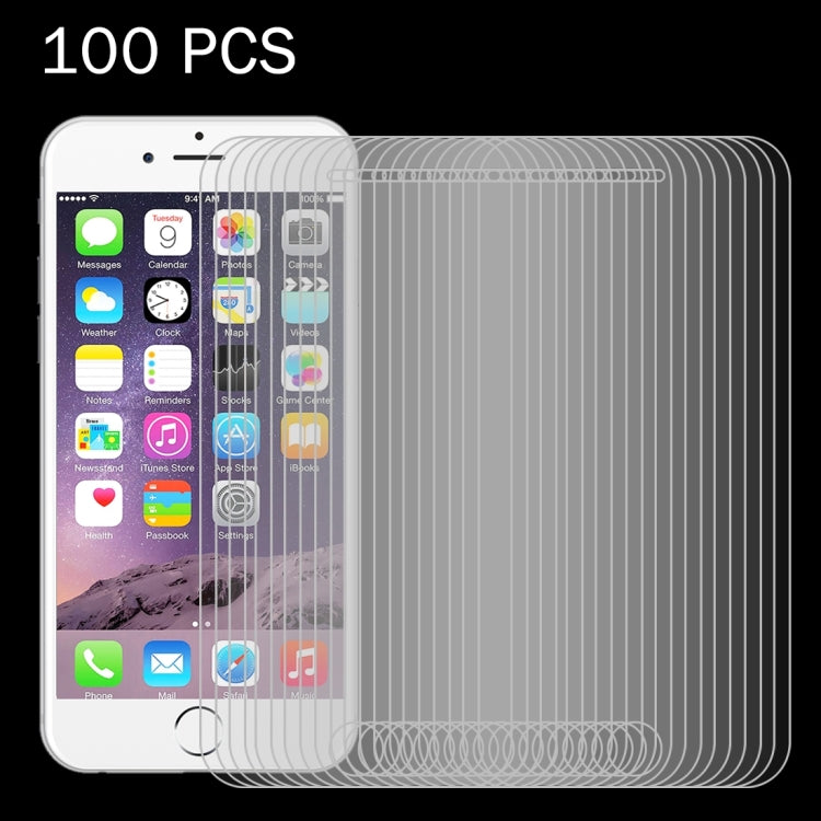 100 PCS For iPhone 6 & 6s 0.26mm 9H Surface Hardness 2.5D Explosion-proof Tempered Glass Full Screen Film