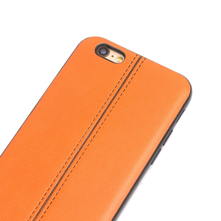 For iPhone 6 & 6s Plain Weave Texture Leather Surface Protective Back Cover Case