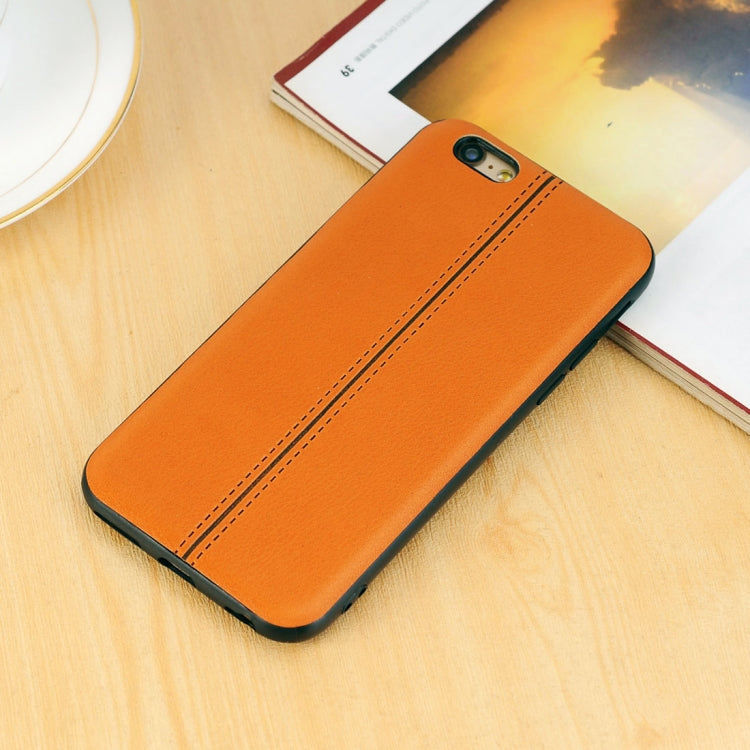 For iPhone 6 & 6s Plain Weave Texture Leather Surface Protective Back Cover Case