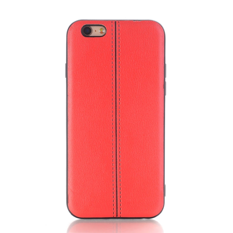 For iPhone 6 & 6s Plain Weave Texture Leather Surface Protective Back Cover Case