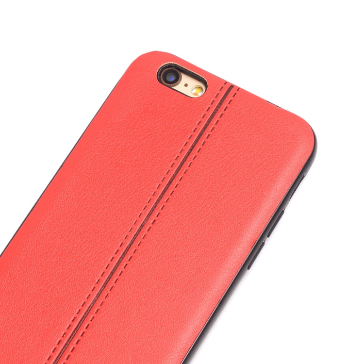 For iPhone 6 & 6s Plain Weave Texture Leather Surface Protective Back Cover Case