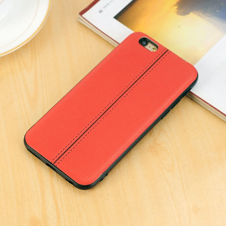 For iPhone 6 & 6s Plain Weave Texture Leather Surface Protective Back Cover Case