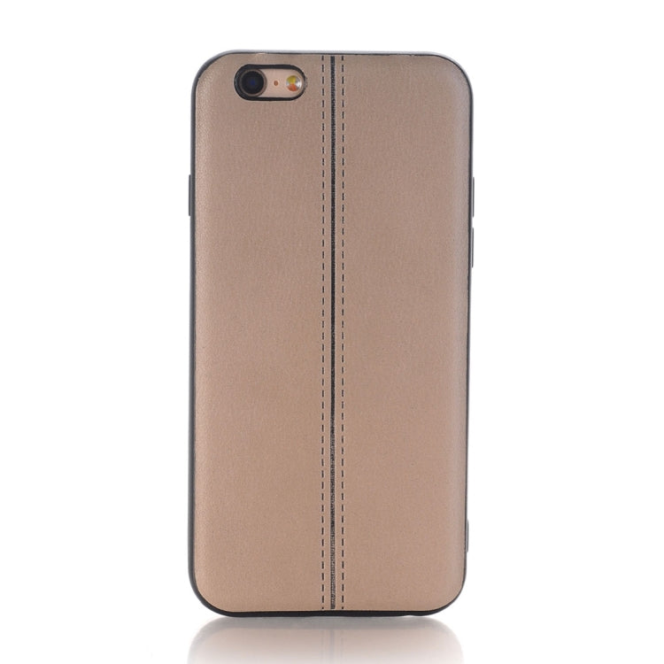 For iPhone 6 & 6s Plain Weave Texture Leather Surface Protective Back Cover Case