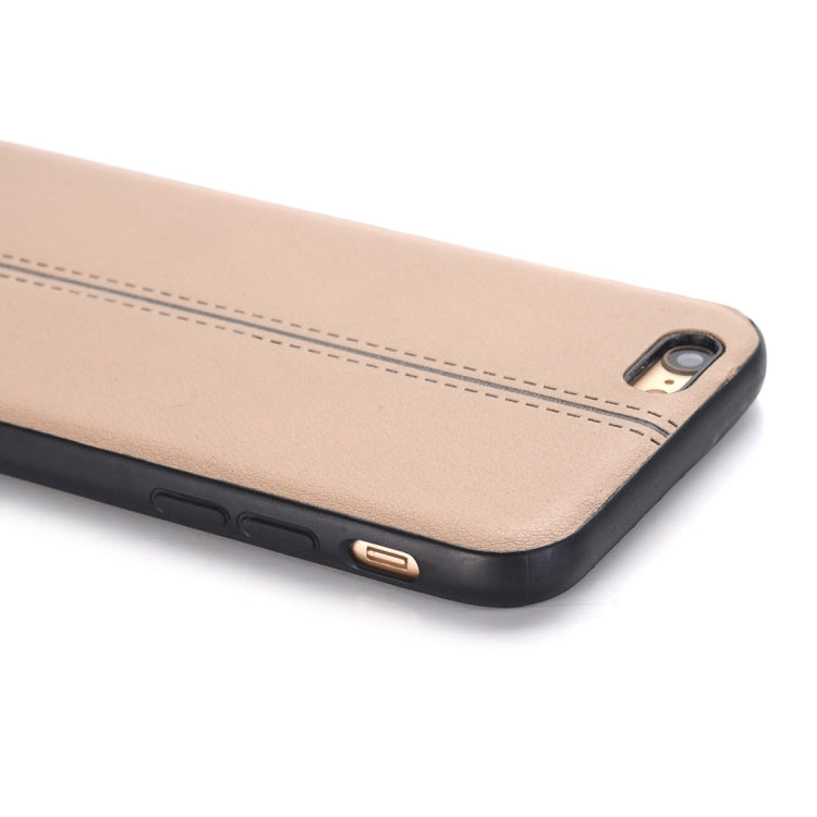 For iPhone 6 & 6s Plain Weave Texture Leather Surface Protective Back Cover Case
