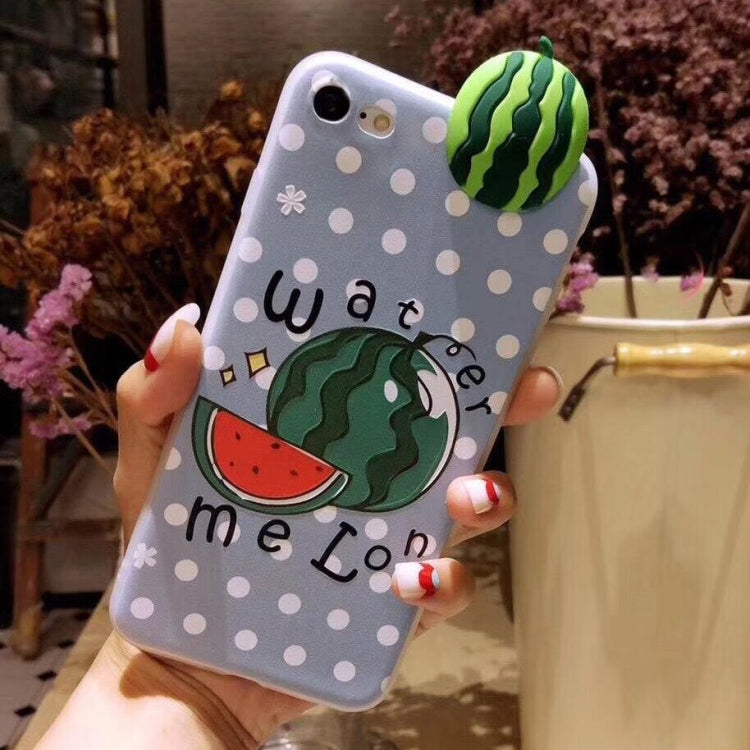 For iPhone 6 & 6s Fashion Papa Fruit Watermelon Pattern Protective Back Cover Case