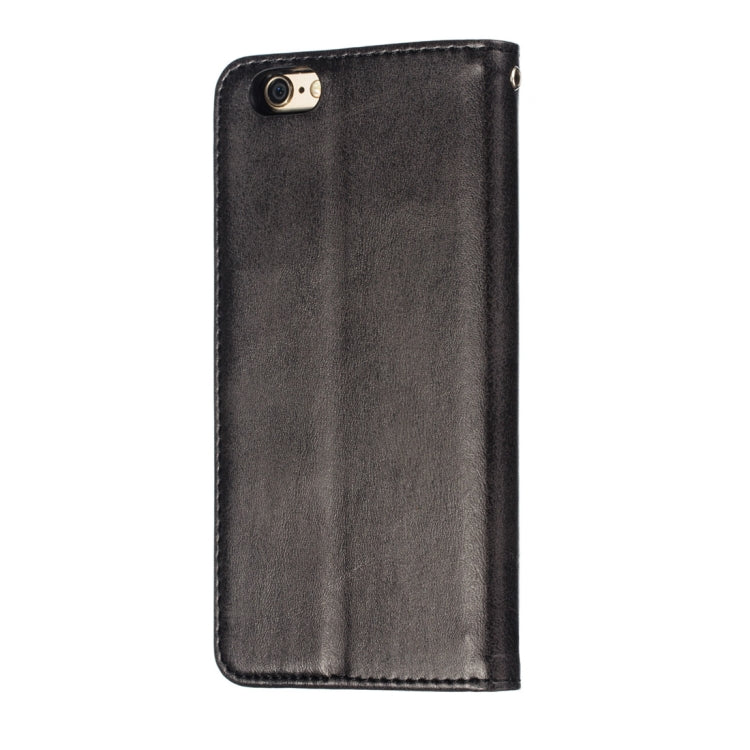Calf Texture Zipper Magnetic Horizontal Flip Leather Case for iPhone 6s / 6, with Wallet & Holder & Card Slots