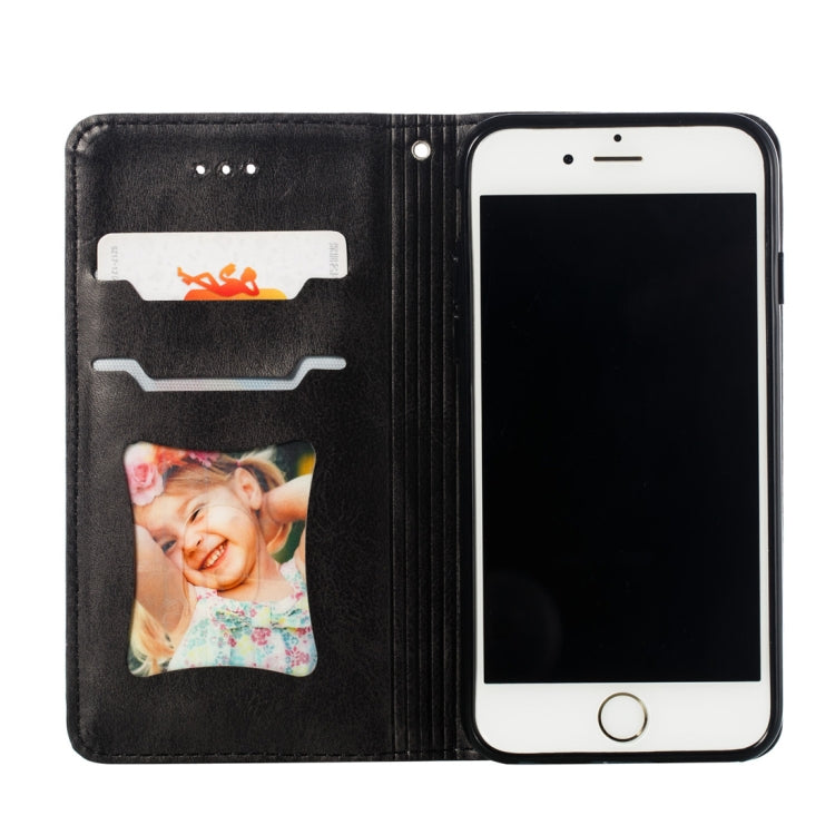 Calf Texture Zipper Magnetic Horizontal Flip Leather Case for iPhone 6s / 6, with Wallet & Holder & Card Slots