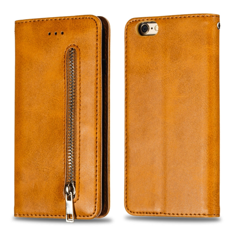 Calf Texture Zipper Magnetic Horizontal Flip Leather Case for iPhone 6s / 6, with Wallet & Holder & Card Slots