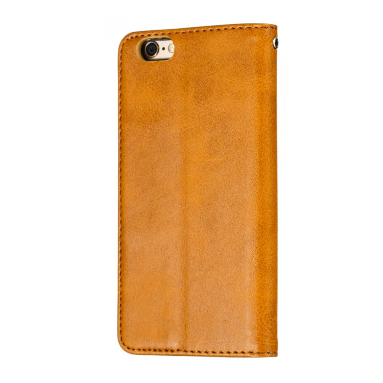 Calf Texture Zipper Magnetic Horizontal Flip Leather Case for iPhone 6s / 6, with Wallet & Holder & Card Slots