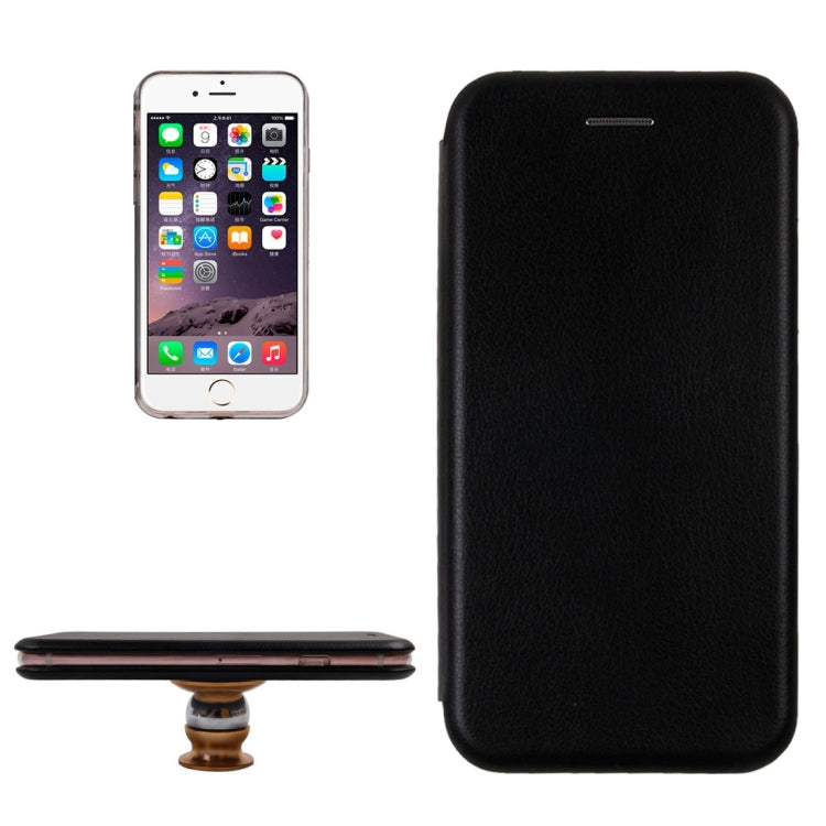 For iPhone 6 Magnetic Suction Style Horizontal Flip Leather Case with Holder & Card Slots