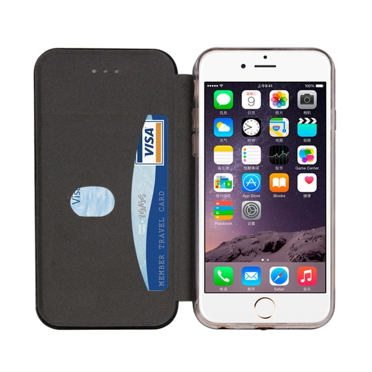 For iPhone 6 Magnetic Suction Style Horizontal Flip Leather Case with Holder & Card Slots