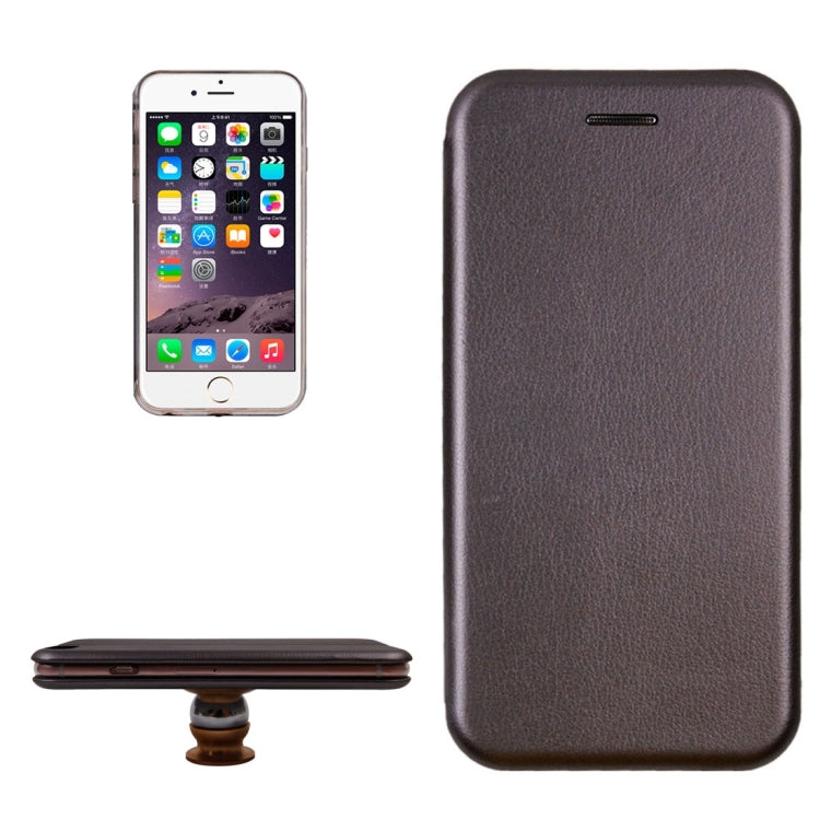 For iPhone 6 Magnetic Suction Style Horizontal Flip Leather Case with Holder & Card Slots