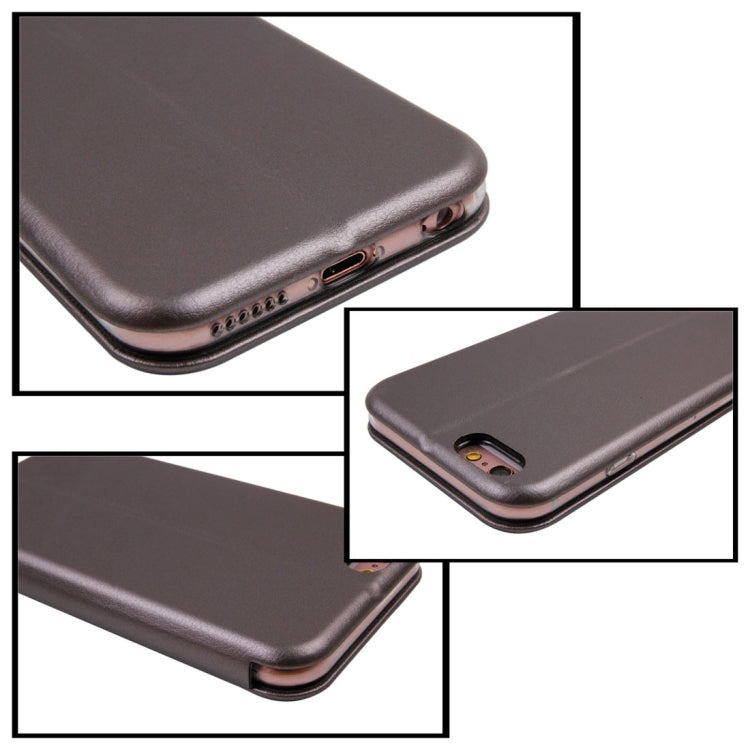 For iPhone 6 Magnetic Suction Style Horizontal Flip Leather Case with Holder & Card Slots