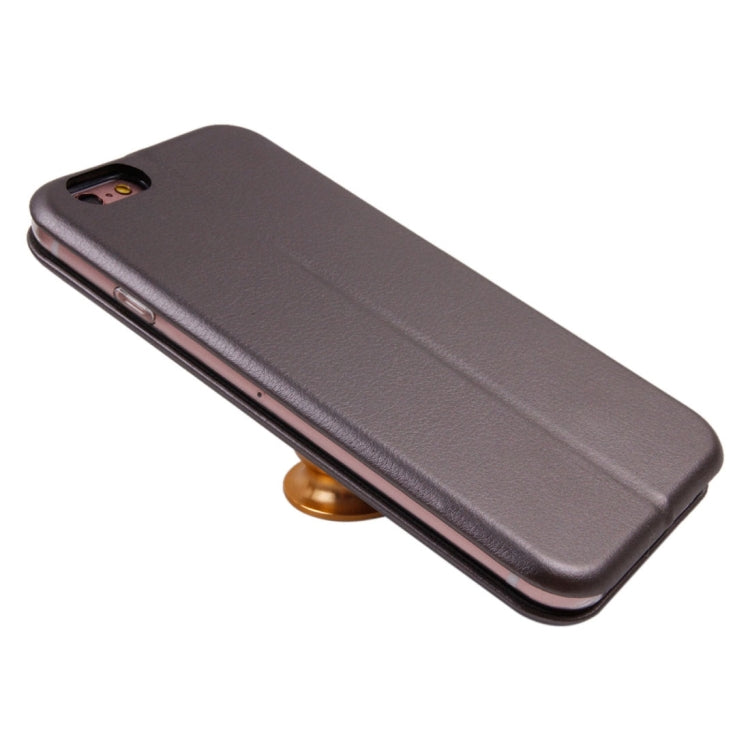 For iPhone 6 Magnetic Suction Style Horizontal Flip Leather Case with Holder & Card Slots