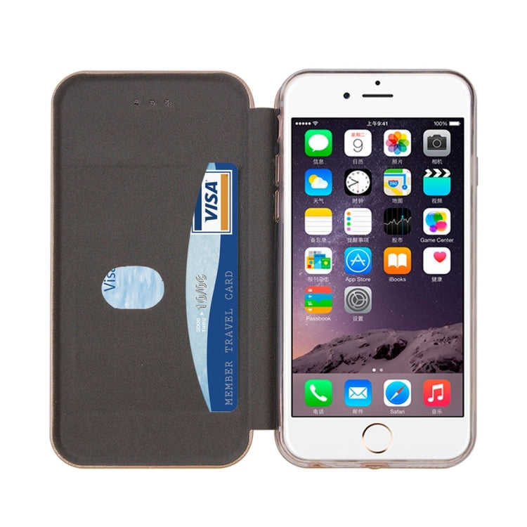 For iPhone 6 Magnetic Suction Style Horizontal Flip Leather Case with Holder & Card Slots