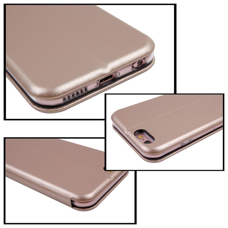For iPhone 6 Magnetic Suction Style Horizontal Flip Leather Case with Holder & Card Slots