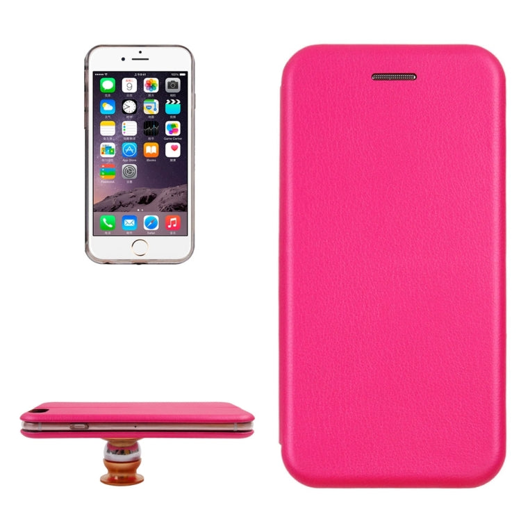 For iPhone 6 Magnetic Suction Style Horizontal Flip Leather Case with Holder & Card Slots