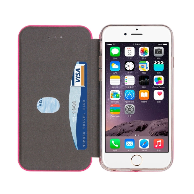For iPhone 6 Magnetic Suction Style Horizontal Flip Leather Case with Holder & Card Slots