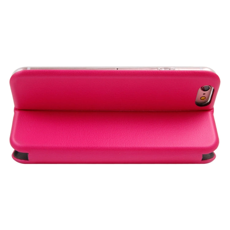 For iPhone 6 Magnetic Suction Style Horizontal Flip Leather Case with Holder & Card Slots