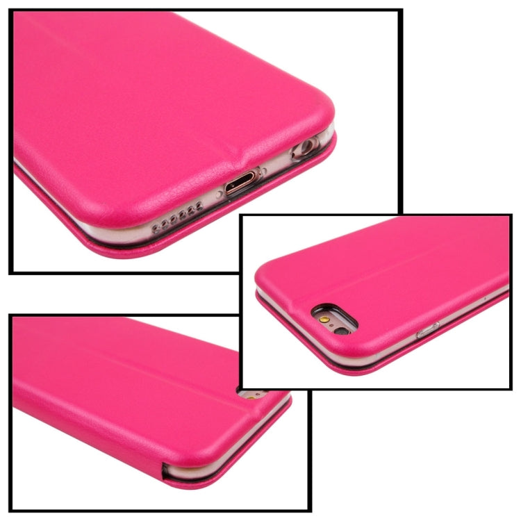 For iPhone 6 Magnetic Suction Style Horizontal Flip Leather Case with Holder & Card Slots
