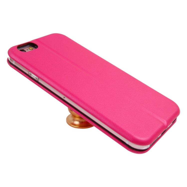 For iPhone 6 Magnetic Suction Style Horizontal Flip Leather Case with Holder & Card Slots