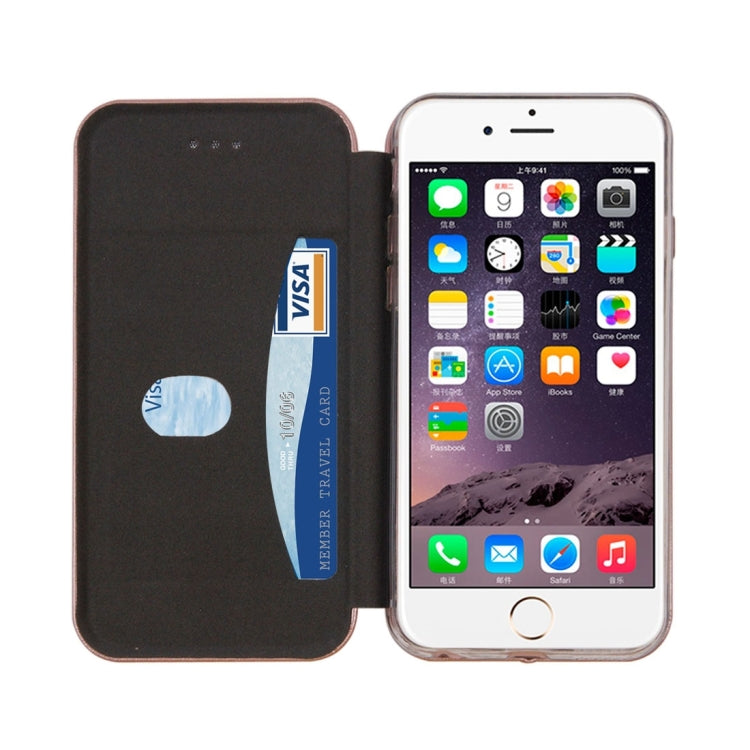 For iPhone 6 Magnetic Suction Style Horizontal Flip Leather Case with Holder & Card Slots