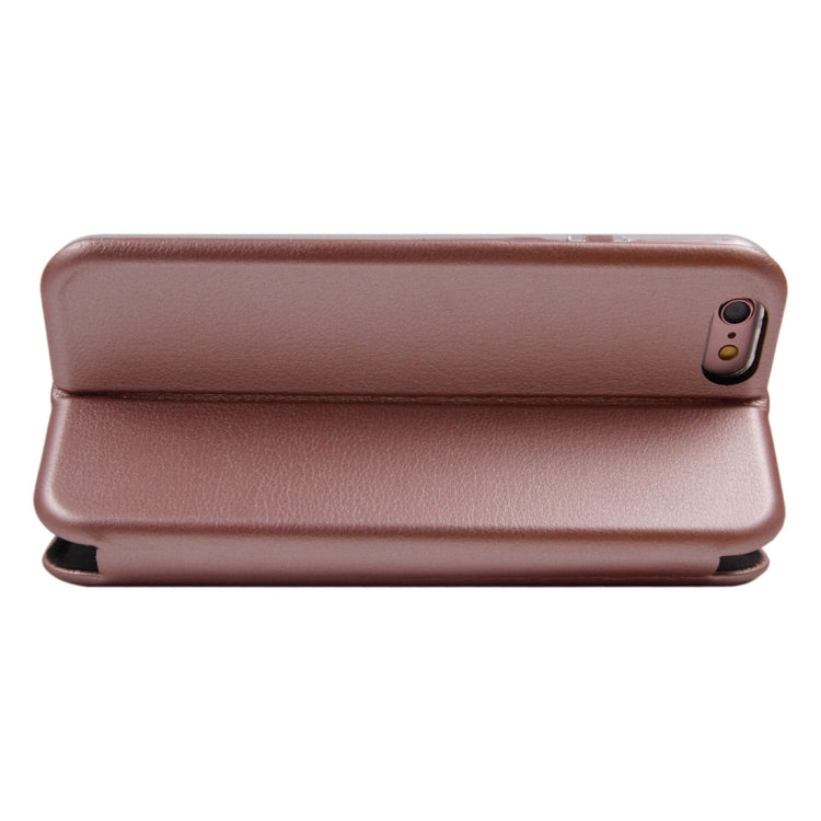 For iPhone 6 Magnetic Suction Style Horizontal Flip Leather Case with Holder & Card Slots