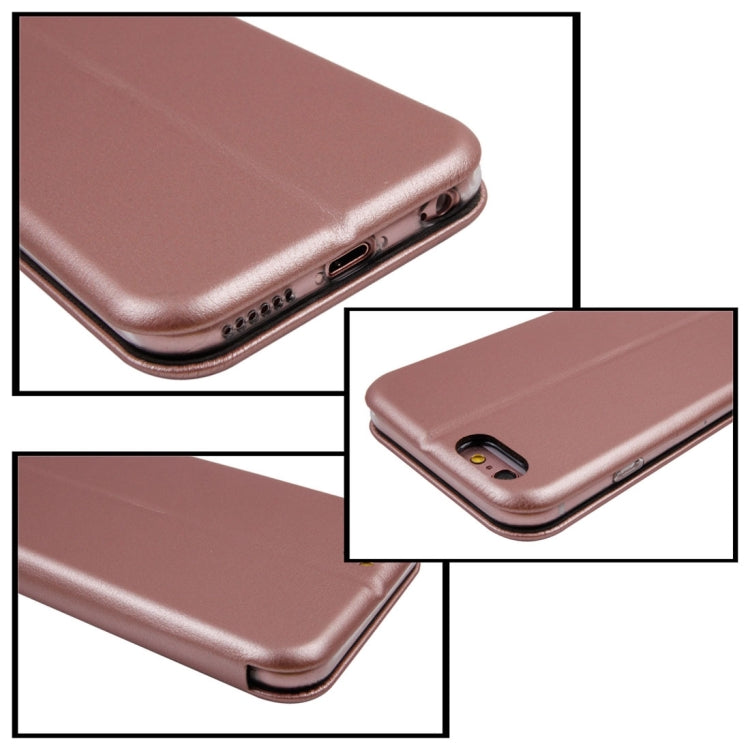 For iPhone 6 Magnetic Suction Style Horizontal Flip Leather Case with Holder & Card Slots